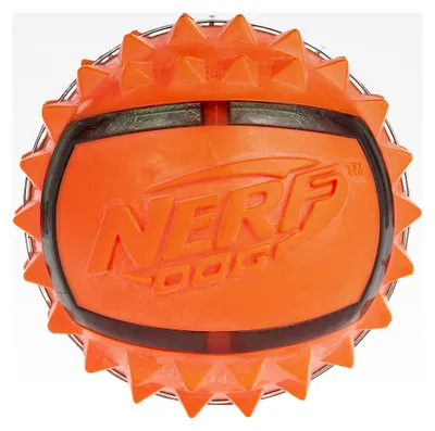 Produktbild von Hundespielzeug TPR Spike Ball, Hundespielball, aus thermoplastischem Gummi, 6,3 cm, blau/orange