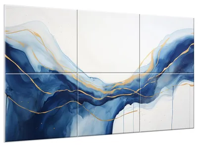 Productafbeelding van Akoestische panelen, set van 6, 120 x 68 cm, zelfklevend, voor de woonkamer