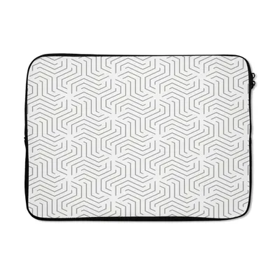 Produktbild von MuchoWow® Laptop Hülle 14 ZollDesign - Linie - Muster - Schwarz - Weiß Laptoptasche - Laptoptasche - Stoßsicher - Schutzhaube