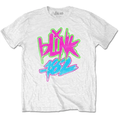 Obrázok produktu pre Blink-182 - Detské tričko s neónovým logom 11 - 12 rokov - biele