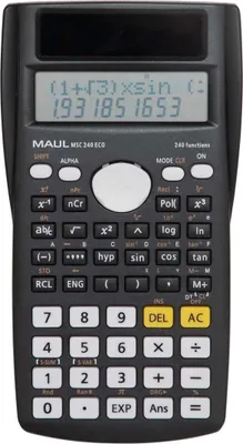 Produktbild von MAUL Tischrechner MSC 240 ECO LCD-Anzeige 2-zeilig, 10 Ziffern Solar 16.1 x 8.5 x 2.1 cm schwarz