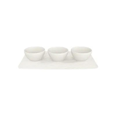 Obrázok produktu pre Villeroy & Boch Manufacture Rock blanc Set Dipschälchen 4tlg.