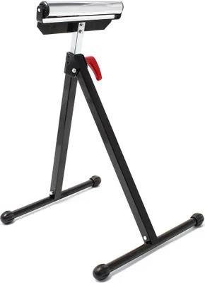 Produktbild von Wiltec Rollenständer bis 60 kg, Rollenbock höhenverstellbar 68-110 cm, aus Metall für Materialzuführung, Rollbock Stützbock Unterstellbock