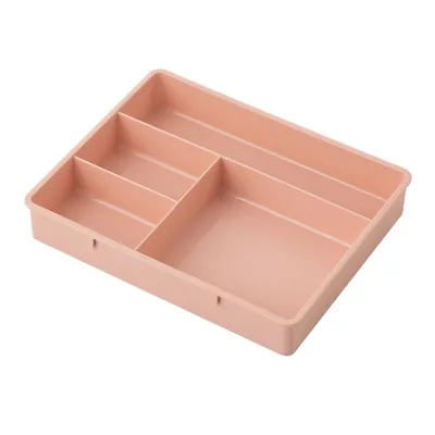 Produktbild von 4 Gitterschubladen Organizer Dirt-Proof PP Home Office Drawer Tablett für Schlafsaal-Rosa