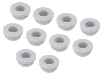 Gummistopfen 10 Stück, Ø 10 mm, ID 7 mm, Kratzschutz, grau
