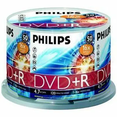 Produktbild von Philips DVD-Rohlinge, 120Min, 4.7GB, Speed 16x, Spindel (50 Disc)