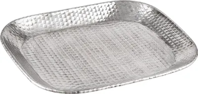 Zdjęcie produktu dla Taca na świece skandynawska Lesha srebrna 28cm kwadratowa