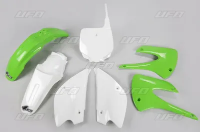 Obrázok produktu pre Ufo Komplet Plastików Kawasaki Kx 85 '01- '13 Restyling Kolor Oem '13 (Zielony/Biały) (Ka218Ke999)
