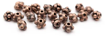 Produktbild von Vintageparts Zwischenperlen Metall antik kupfer 4 mm