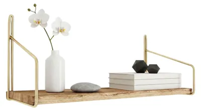 Image de Sepat - Étagère, 45x16x16h cm or, une étagère