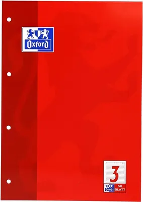 Produktbild von Oxford Arbeitsblätterblock A4 50 Blatt Lin. 3