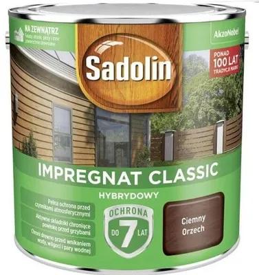 Produktbild von Sadolin Classic Hybrid Impregnat 7 Jahre Dunkles Walnuss 2,5L - 5Sach.owc2.5
