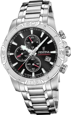 Image de Festina montre homme Timeless Chronograph montre-bracelet en acier inoxydable argenté D2UF20704/3