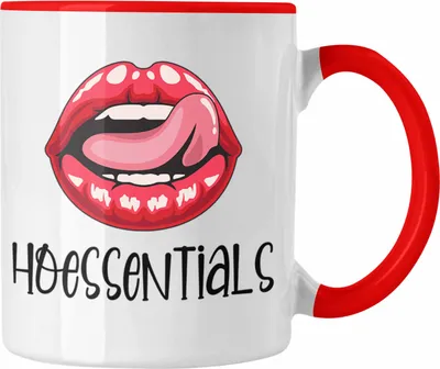 Produktbild von Trendation - Hoessentials Tasse Geschenk für Frauen Lustige Geschenkidee Spruch Geburtstag (Rot)