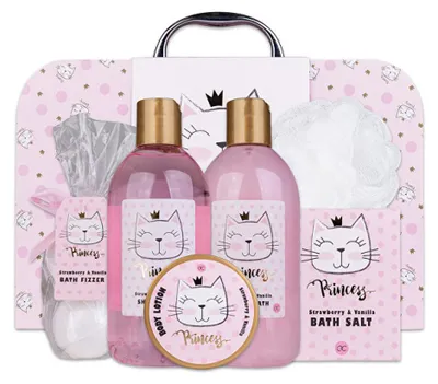 Produktbild von Accentra Princess Kitty, Frauen, Jeder Hauttyp, Erdbeere, Vanille, 110 ml, 300 ml, Shower gel : Aqua (Water), Sodium Laureth Sulfate, Sodium Chloride, Cocamidopropyl Betaine,...