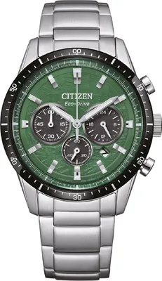 Citizen CA4624-56X Eco-Drive Chronograph Herrenuhr Stahl/Grün 1