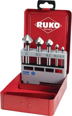 Zdjęcie produktu dla RUKO 102154A, Wiertło do gratowania, Reguła prawej dłoni, Mosiądz, Stal szybkotnąca (HHS), 1 szt., 530 g
