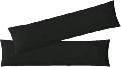 Zdjęcie produktu dla Poszewka na poduszkę z dżerseju 2 ekonomiczne zestawy z zamkiem błyskawicznym wysokiej jakości 40 x 145 cm czarna