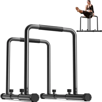 Produktbild von Yoleo Verstellbare Dip Barren - 500 kg Dip-Station, tragbar, funktional, Fitness-Bar mit Sicherheitsanschluss