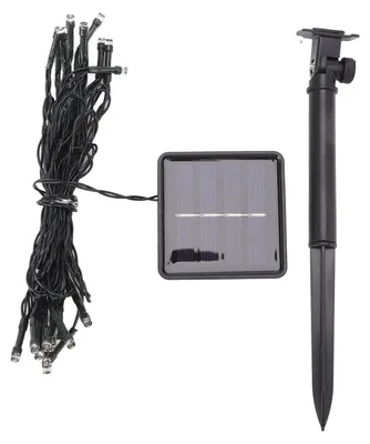 Zdjęcie produktu dla Łańcuch świetlny solarny, 20 diod LED, IP65, wodoodporny, 2 tryby, automatyczna lampa zewnętrzna na taras, do ogrodu, 16,4 stopy, biały
