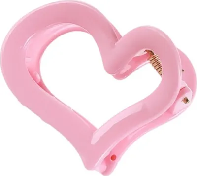 Produktbild von Haarspange Haarnadel XL Herz rosa 6,5x6cm SP364R