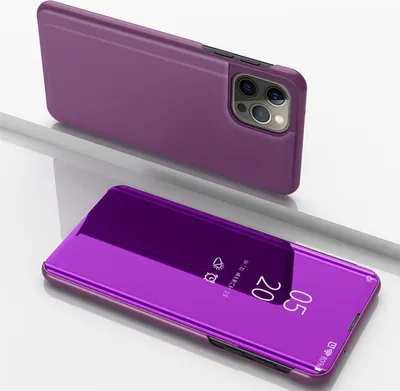 Produktbild von König Design Hülle kompatibel mit Apple iPhone 15 Pro Max Kunstleder Handyhülle - Handy Case Violett