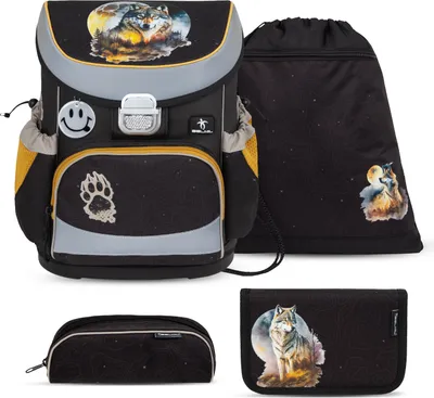 Produktbild von Belmil Mini-Fit Schulranzen Set 4-teilig mit Brustgurt - Moonless Night