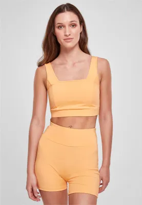 Immagine prodotto di Urban Classics TB4801 | Reggiseno sportivo quadrato riciclato da XS a 5XL - Colore: arancione chiaro - Taglia: M