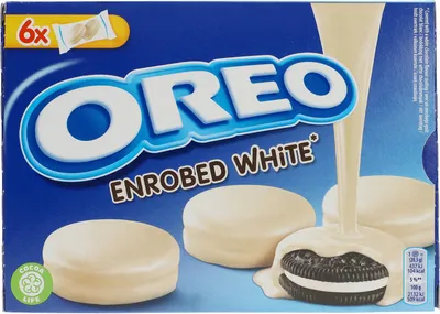 Produktbild von Oreo Choc White Doppeltekse Kakao Gebäck - Überzogen mit weißer Schokolade 245g