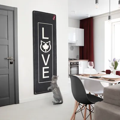 Produktbild von Kratzteppich für Katzen · anthrazit · 180 x 60 cm · mit Wandbefestigung