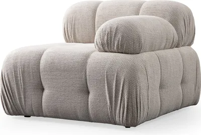 Produktbild von Hanah Home, Petite 1R - Cream, 1-Sitzer-Sofa, BUCHENHOLZ / SPANPLATTEN, Creme, 95 x 95 x 75 cm