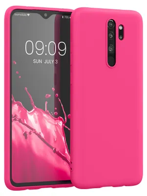 Produktbild von kwmobile Handyhülle für Xiaomi Redmi Note 8 Pro Hülle - TPU Case - Kabelloses Laden - Schutzhülle Cover in Neon Pink