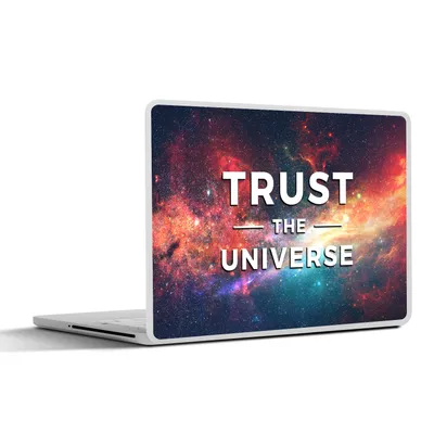 Produktbild von MuchoWow® Laptop Aufkleber Sticker Cover Vertraue dem Universum" - Zitate - Sprichwörter - Jungen - Mädchen - Kinder - Kind 30x21 cm - Sticker für Laptop - Selbstklebend