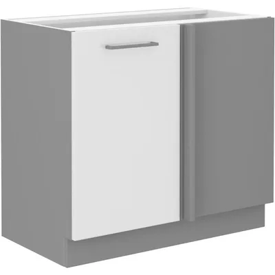Produktbild von ULLERIKE Eckschrank mit Verlängerung – Breite 105 cm, weiß/grau