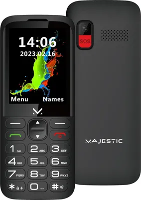Obrázek produktu pro Majestic SILENO 29 Mobilní telefon pro seniory Dual SIM Displej 2,8" černý