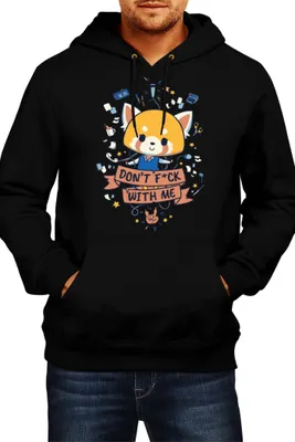 Produktbild von Herren Kapuzenpullover Japan Anime Manga Comics Aggretsuko 01, Man S / Schwarz