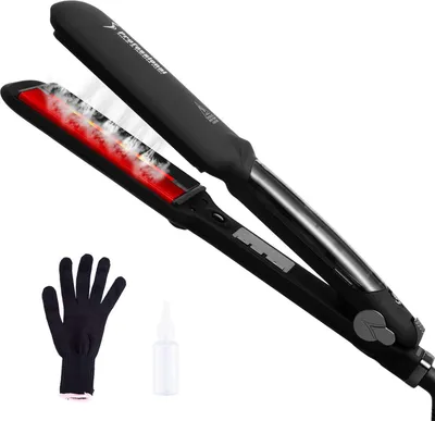 Produktbild von MODFU Mini Glätteisen 2-in-1 wiederaufladbaren Lockenstab mit LED-Anzeige Lockenwickler in Reisegröße für Locken oder Wellen Schwarz