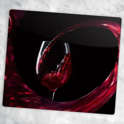 Produktbild von Glas-Herdabdeckplatten Glaskeramikkochfeld-Abdeckung Spritzschutz Glas 60 cm x 52 cm - Wein