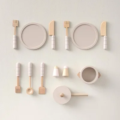 Produktbild von Petite Amélie Küchenset aus Holz -13-teilig - Rosa