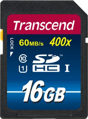Produktbild von Transcend 16GB SDHC Class 10 UHS-I, 16 GB, SDHC, Klasse 10, NAND, 90 MB/s, Class 1 (U1)