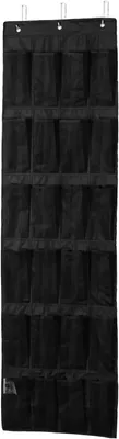 Productafbeelding van Amazon basics deurorganizer - Hanger - 24 zakken - 47 x 6,3 x 165 cm - Zwart