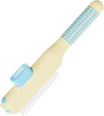 Produktbild von Famanu Katzenkamm - Selbstreinigend mit ergonomischem Antislip-Handgriff - 20 x 65 cm