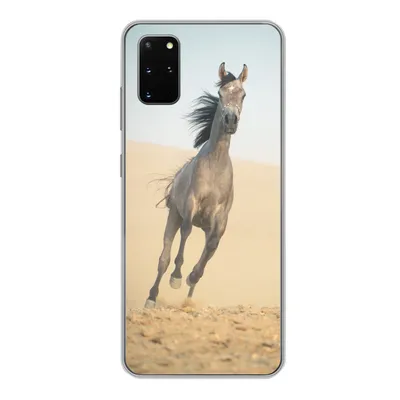 Produktbild von MuchoWow® Handyhülle Schutzhülle Hülle für Samsung Galaxy S20 Plus Pferd - Sand - Wüste Silikon Softcase Handy Hülle - Hartschale