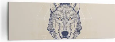 Produktbild von Bild auf Leinwand - Leinwandbild - Husky Hund Portrait Plakat - 160x50cm - Wand Bild - Wanddeko - Leinwanddruck - Bilder - Kunstdruck - Wanddekoration - Leinwand bilder - Wandkunst - AB160x50-3109