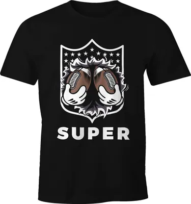 Produktbild von Super Bowl Fan Shirt Herren Hupen Moonworks® XS