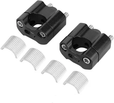Image de Tiges de guidon 22 mm et 28 mm en aluminium CNC noir pour motos
