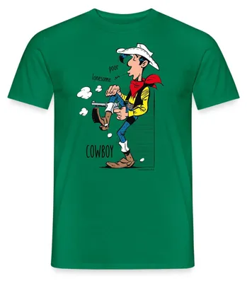 Produktbild von Spreadshirt Lucky Luke Poor Lonesome Cowboy Männer T-Shirt, L, Kelly Green