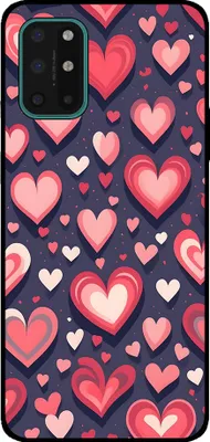 Immagine prodotto di Smartphonica Custodia per telefono adatta a OnePlus 8T con impronta di cuore - Custodia backcover in TPU con design a cuore