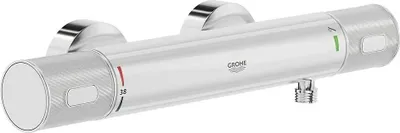 Image de Grohe Precision Feel 34790000, 1/2'', 1/2'', en saillie, thermostat, anti-huile, limiteur de pression, EcoButton, chrome