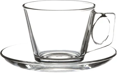 Produktbild von Pasabahce Kaffeetassenset Vela, 12-teilig, Glas, Transparent, Tassenhöhe ca. 7 cm, Ø 8,5 cm, Untertasse Ø 13,7 cm, 195 ml, spülmaschinen- & mikrowellengeeignet, Geschenkkarton